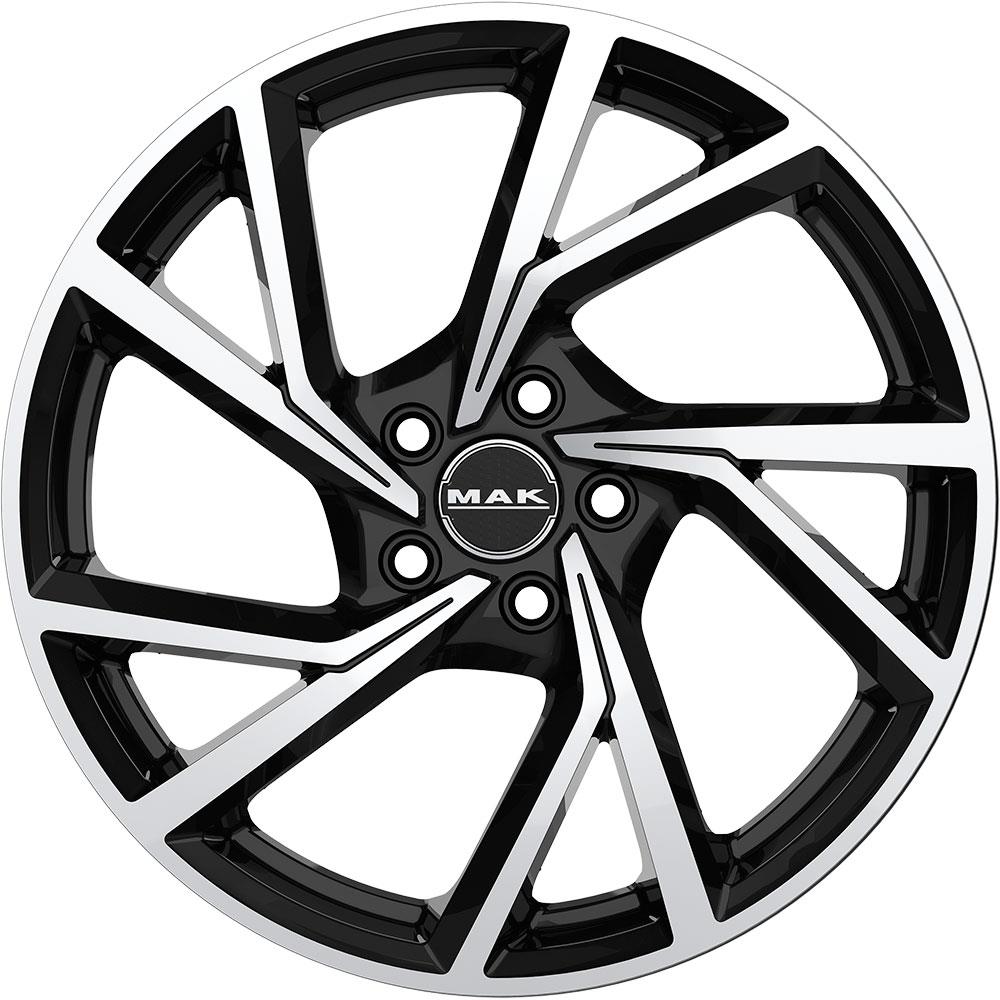 Diski R18 5x114.3 J7.5 ET48 MAK Kassel Black Mirror