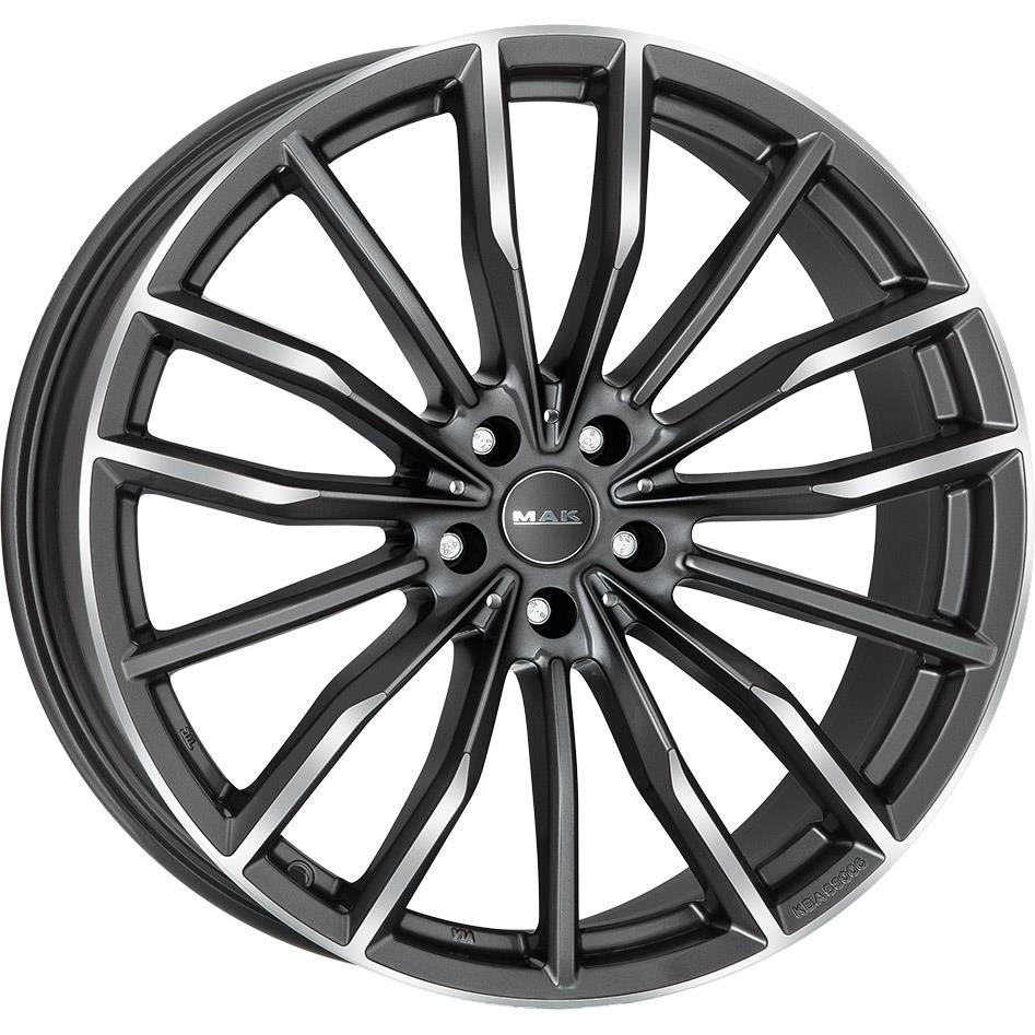 Diski R20 5x112 J9 ET35 MAK Rapp Gun Met-Mirror Face