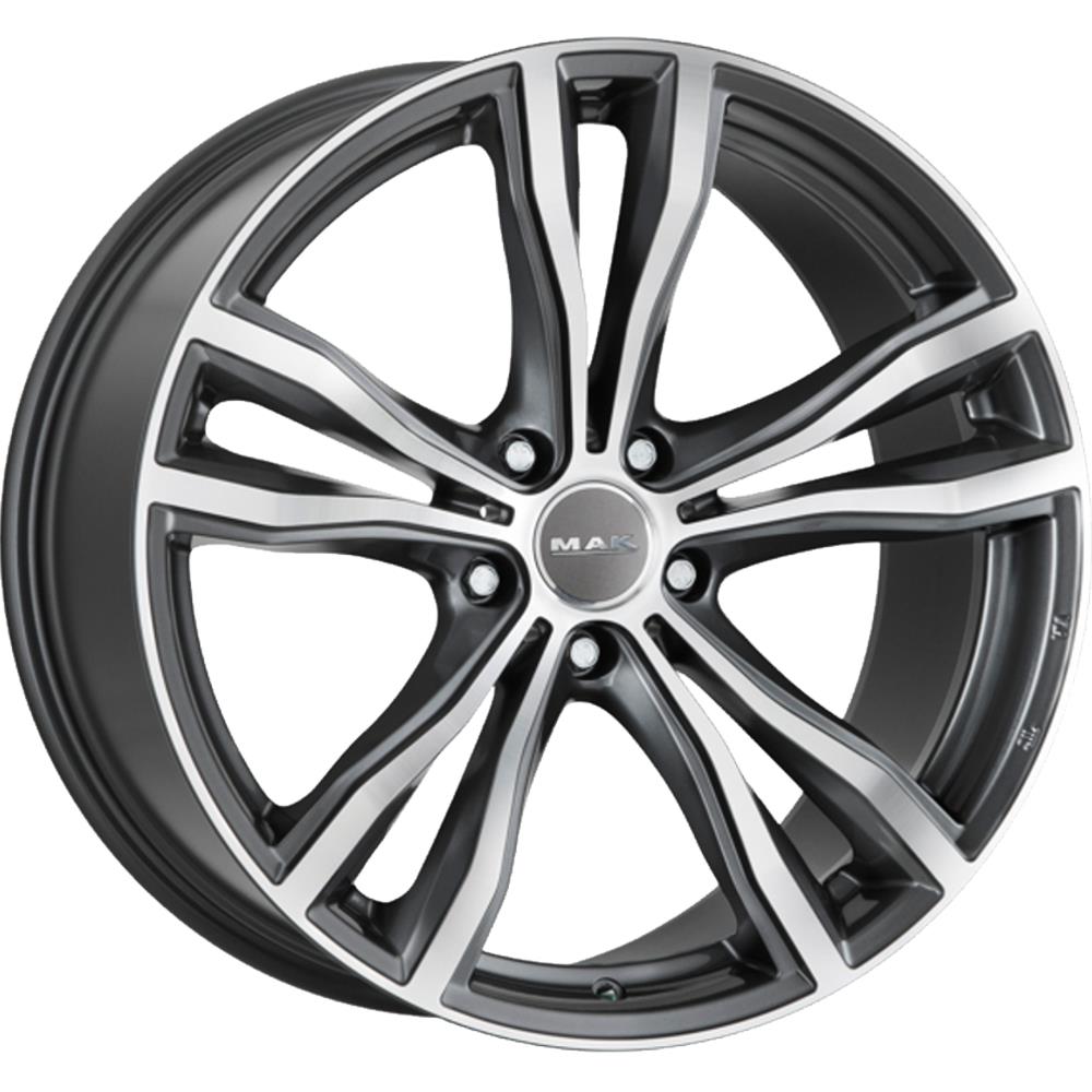 Diski R21 5x112 J9.5 ET37 MAK X-Mode Gun Met-Mirror Face