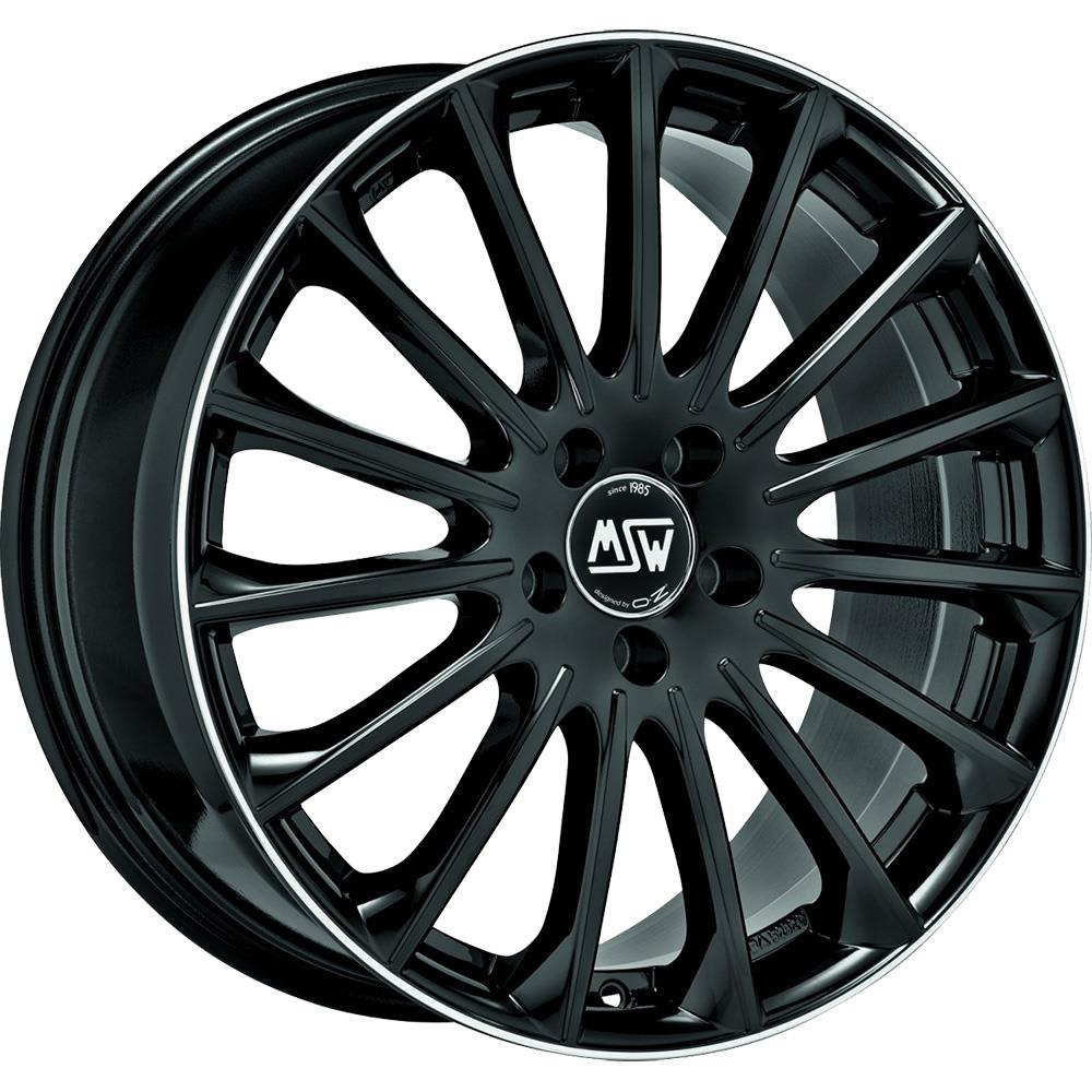 Diski R18 5x108 J7.5 ET45 MSW 30 Gloss Black+Diamond Lip