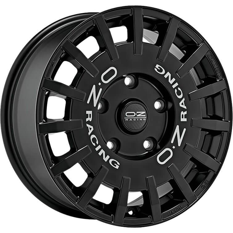 Diski R18 5x160 J7.5 ET48 OZ Racing Rally Racing Van Matt Black Silver Lettering