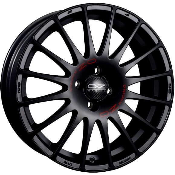 Diski R18 5x112 J8 ET35 OZ Racing Superturismo GT Matt Black Red Lettering