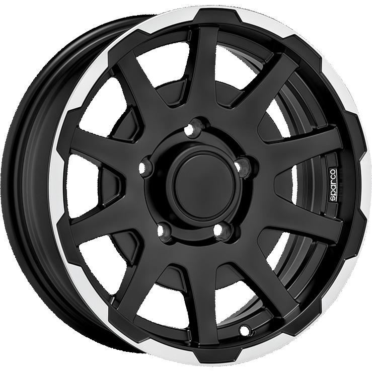 Diski R16 5x139.7 J5.5 Sparco Dakar Matt Black Lip Polish