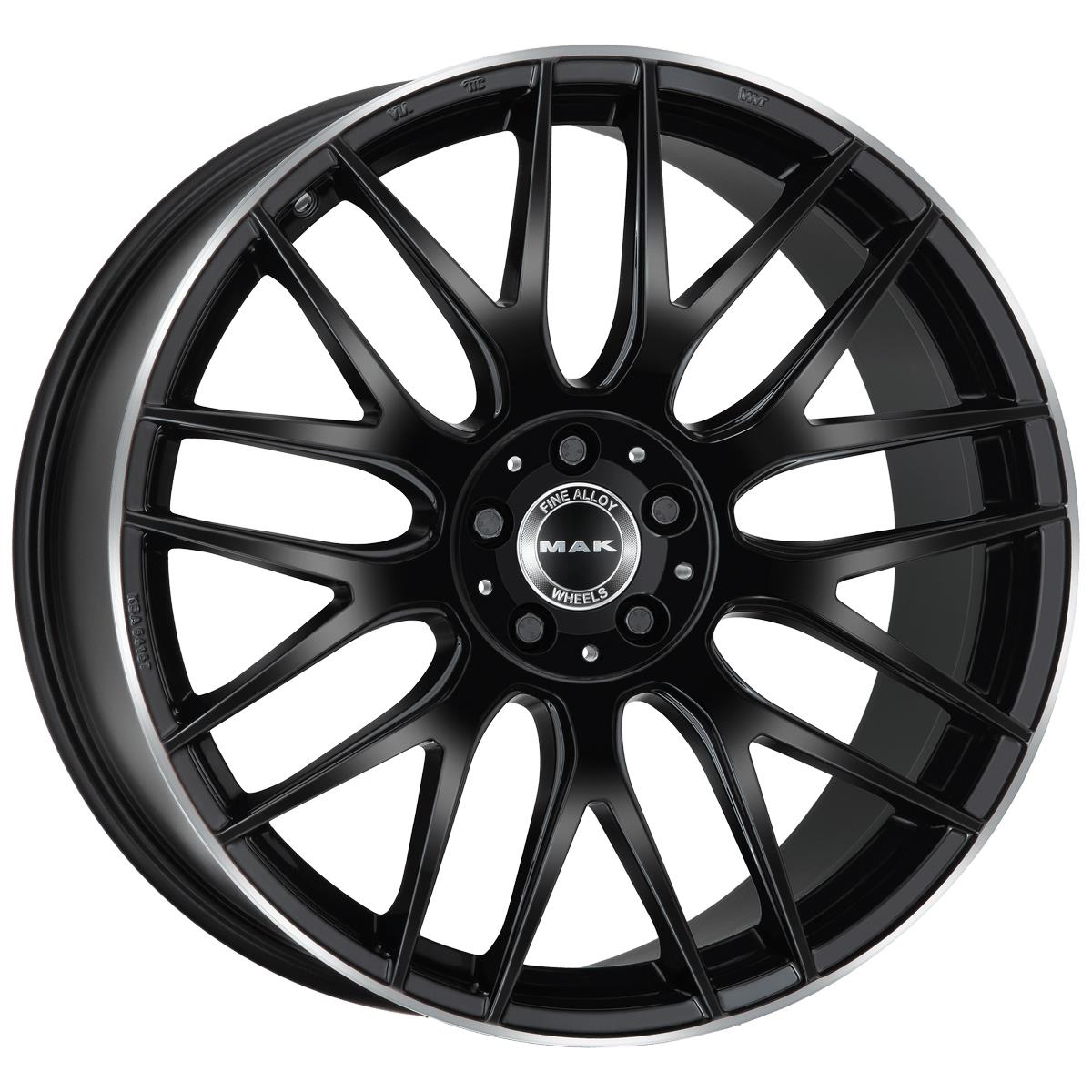 Diski R21 5x112 J11 ET38 MAK Arrow-D Gloss Black Mirror Ring