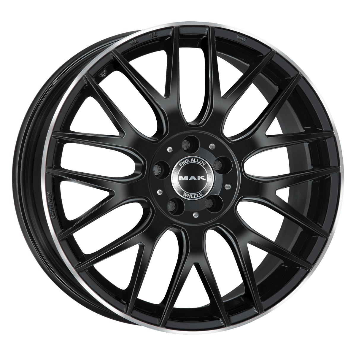 Diski R21 5x112 J10 ET44 MAK Arrow Gloss Black Mirror Ring