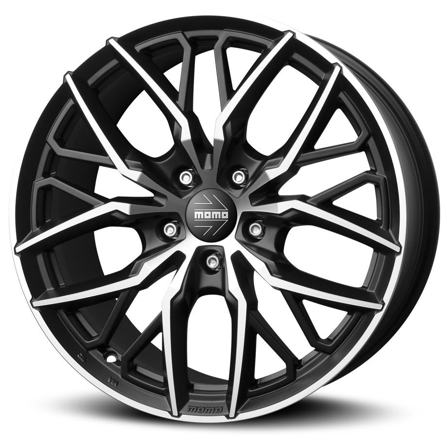 Diski R19 5x108 J8.5 ET45 Momo Spider Matt Black Polished