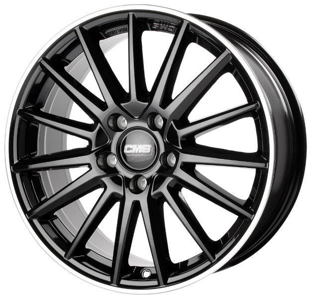 Diski R18 5x108 J8 ET48 CMS C23 Diamond Rim Black Gloss