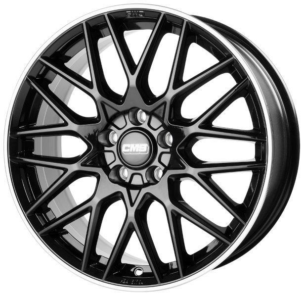 Diski R17 5x108 J7 ET48 CMS C25 Diamond Rim Black Gloss