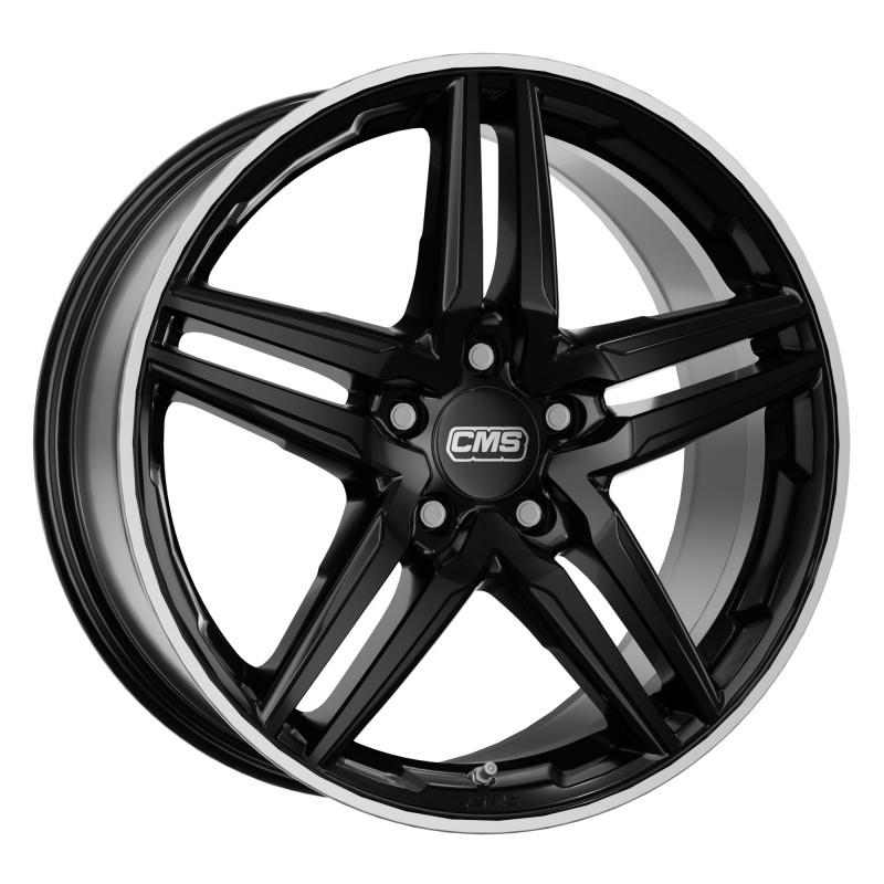 Diski R17 5x112 J7.5 ET47 CMS C29 Diamond Rim Black Gloss