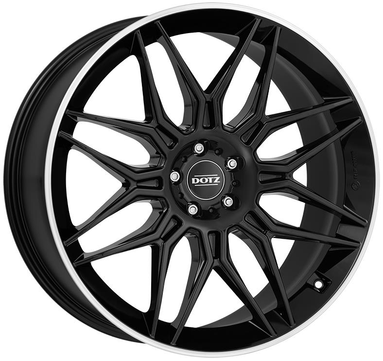 Diski R22 5x112 J10.5 ET20 Dotz LongBeach dark Black/polished lip