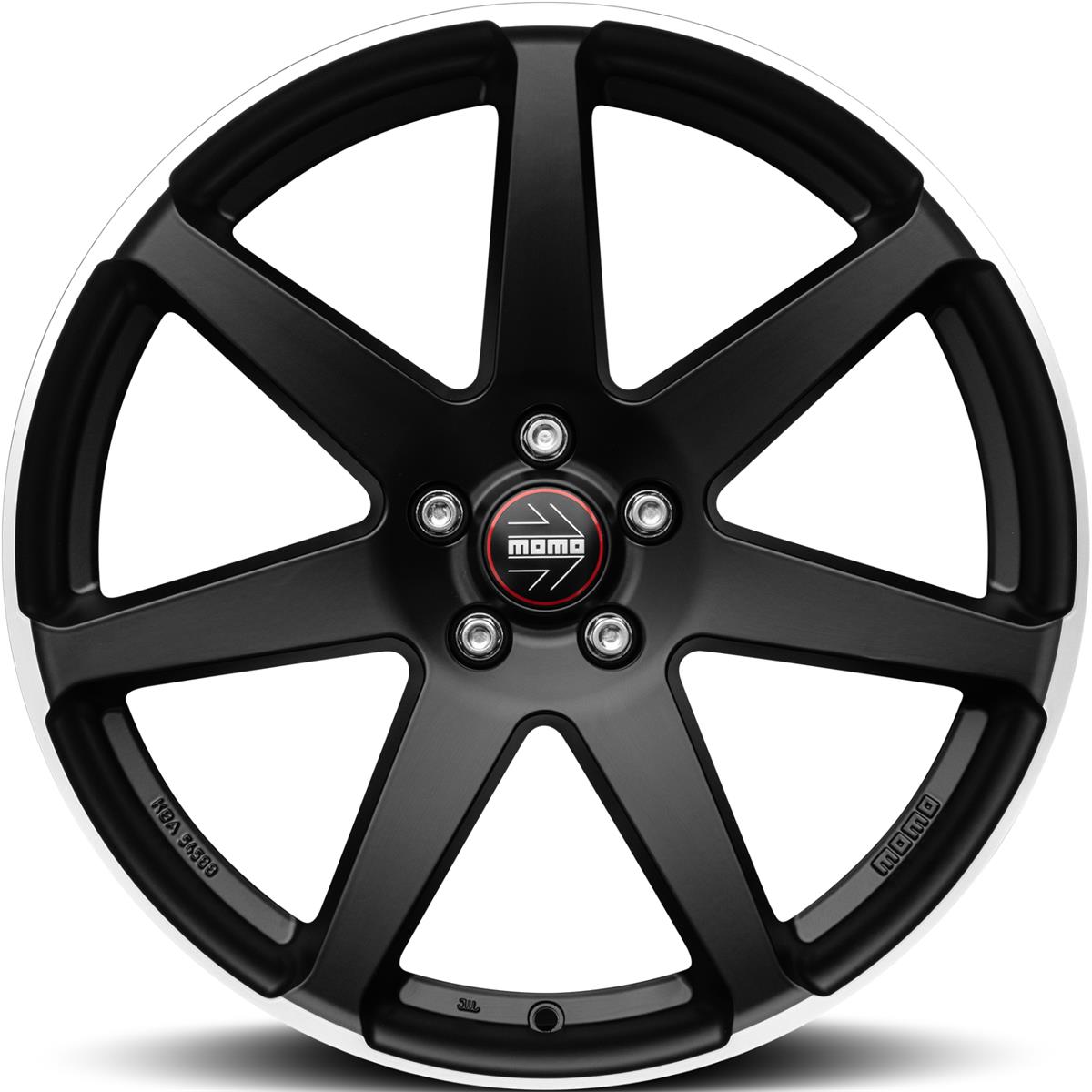 Diski R18 5x114.3 J8 ET40 Momo Seven Matt Black polished