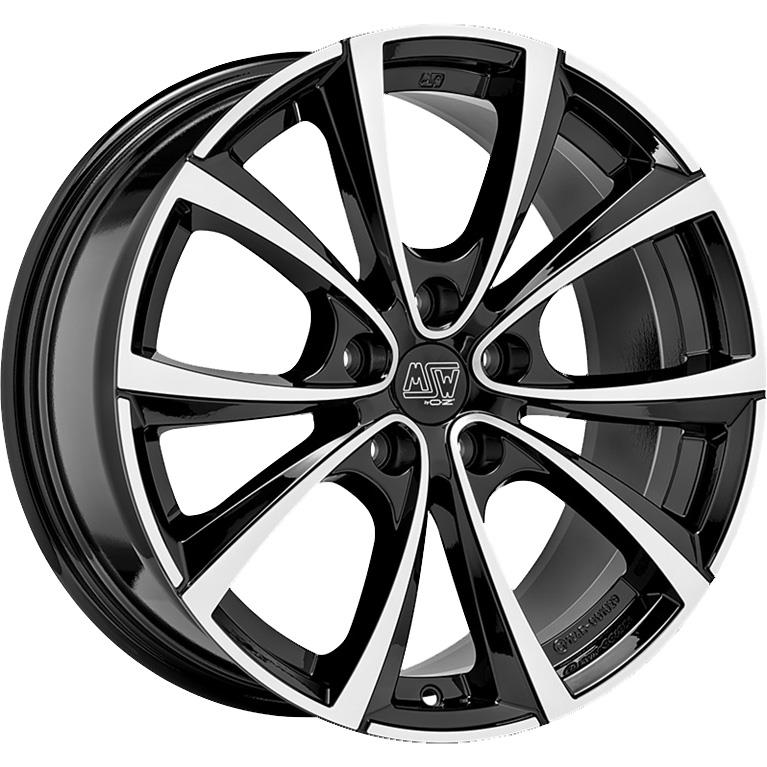 Diski R20 5x114.3 J9.5 ET45 MSW 27T Gloss Black Full Polished