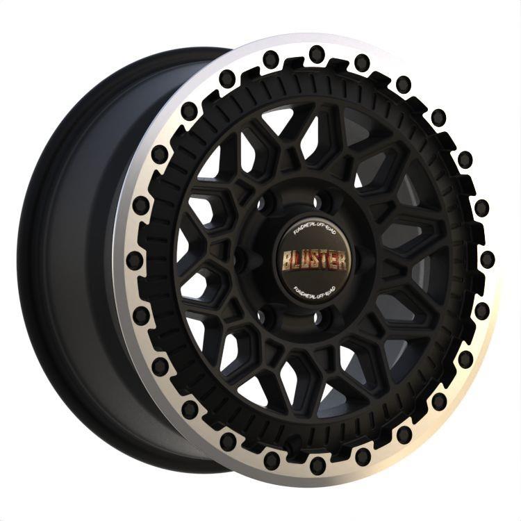 Diski R20 6x139.7 J9 ET28 Fondmetal Bluster Matt Black Machined Lip