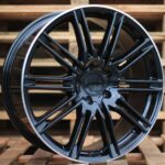 Diski R20 5×130 J9.5 ET50 RACINGLINE BY476 PORCHE Black +Polished Lip