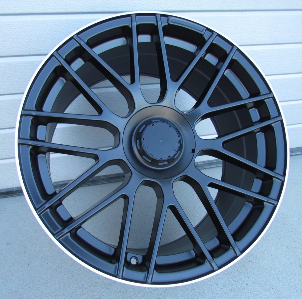 Diski R19 5x112 J7.5 ET40 RACINGLINE B1268 MERCEDES Black Half Matt +Polished Lip (Rear+Front)