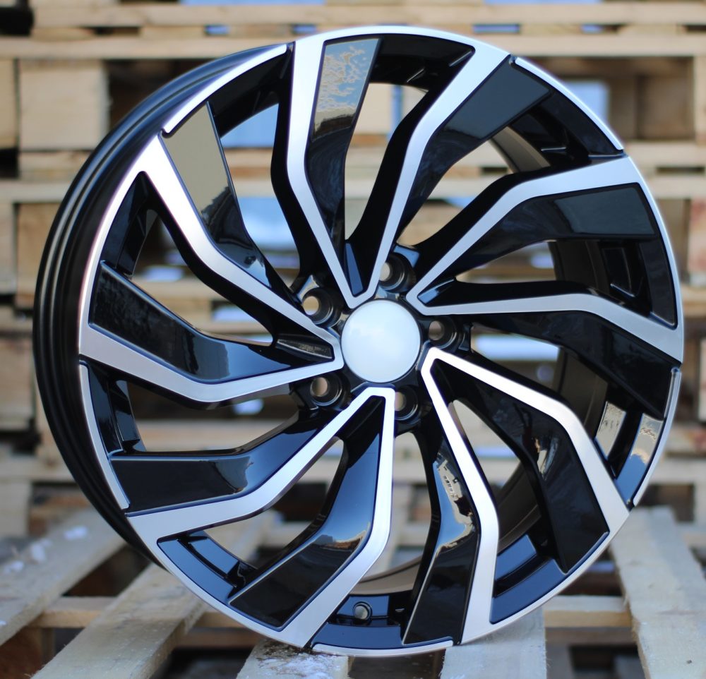 Diski R17 5x100 J7.5 ET45 RACINGLINE B5780 VW Black Polished