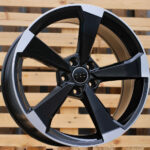 Diski R17 5×100 J7.5 ET40 RACINGLINE XE351 AUDI Black Polished