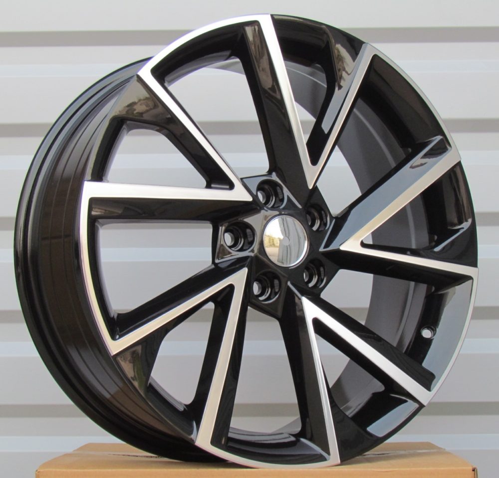 Diski R16 5x100 J6.5 ET40 RACINGLINE FE181 SKODA Black Polished