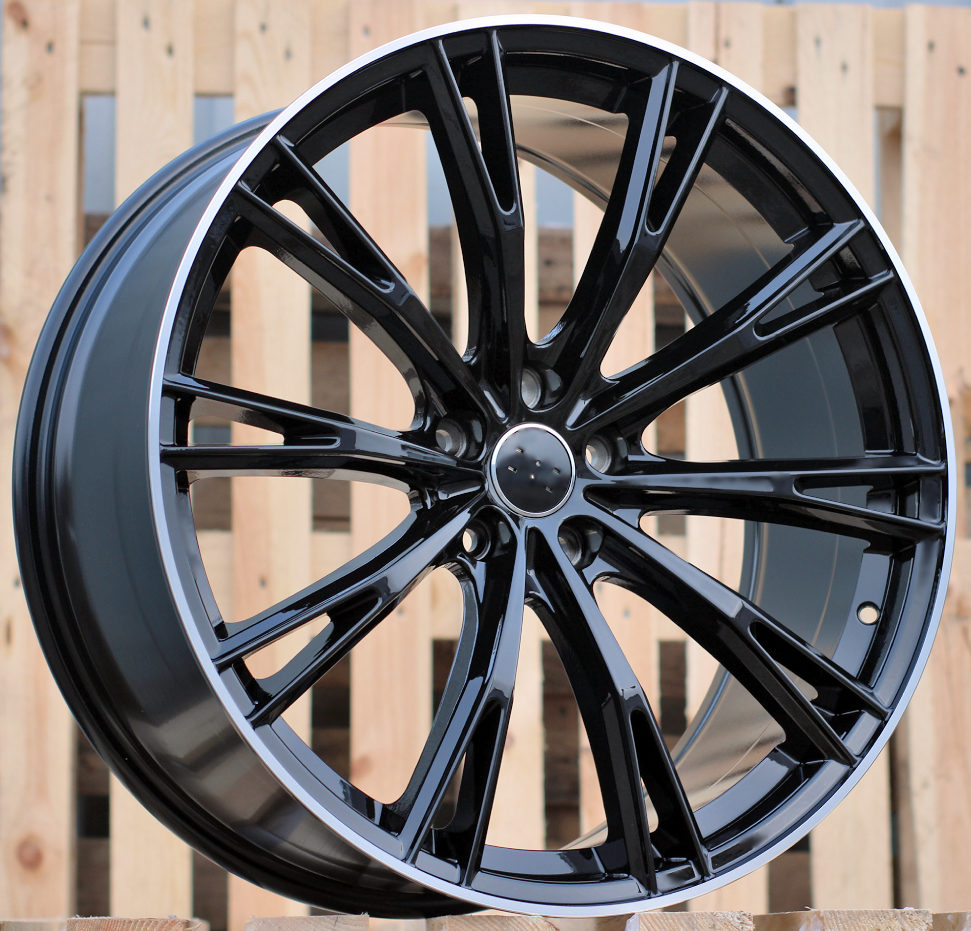 Diski R18 5x112 J8 ET40 RACINGLINE H5060 AUDI Black +Polished Lip