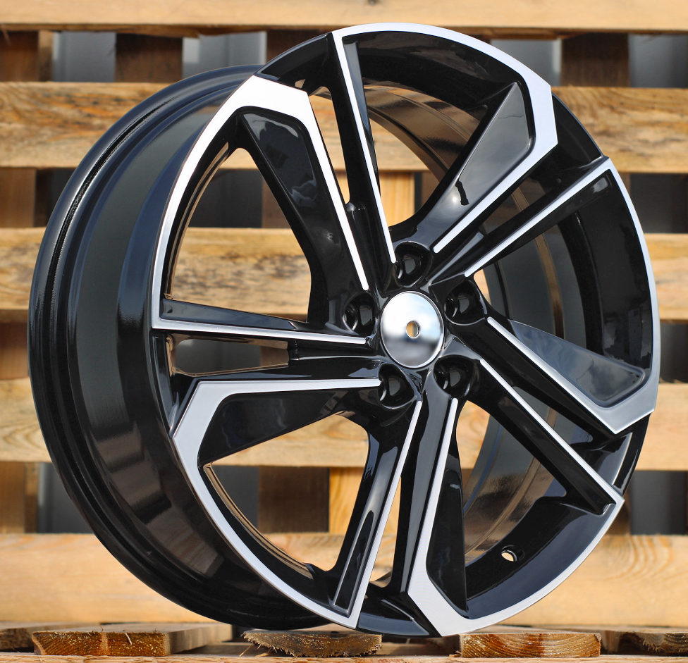 Diski R17 5x100 J7 ET51 RACINGLINE B1113 SKODA Black Polished