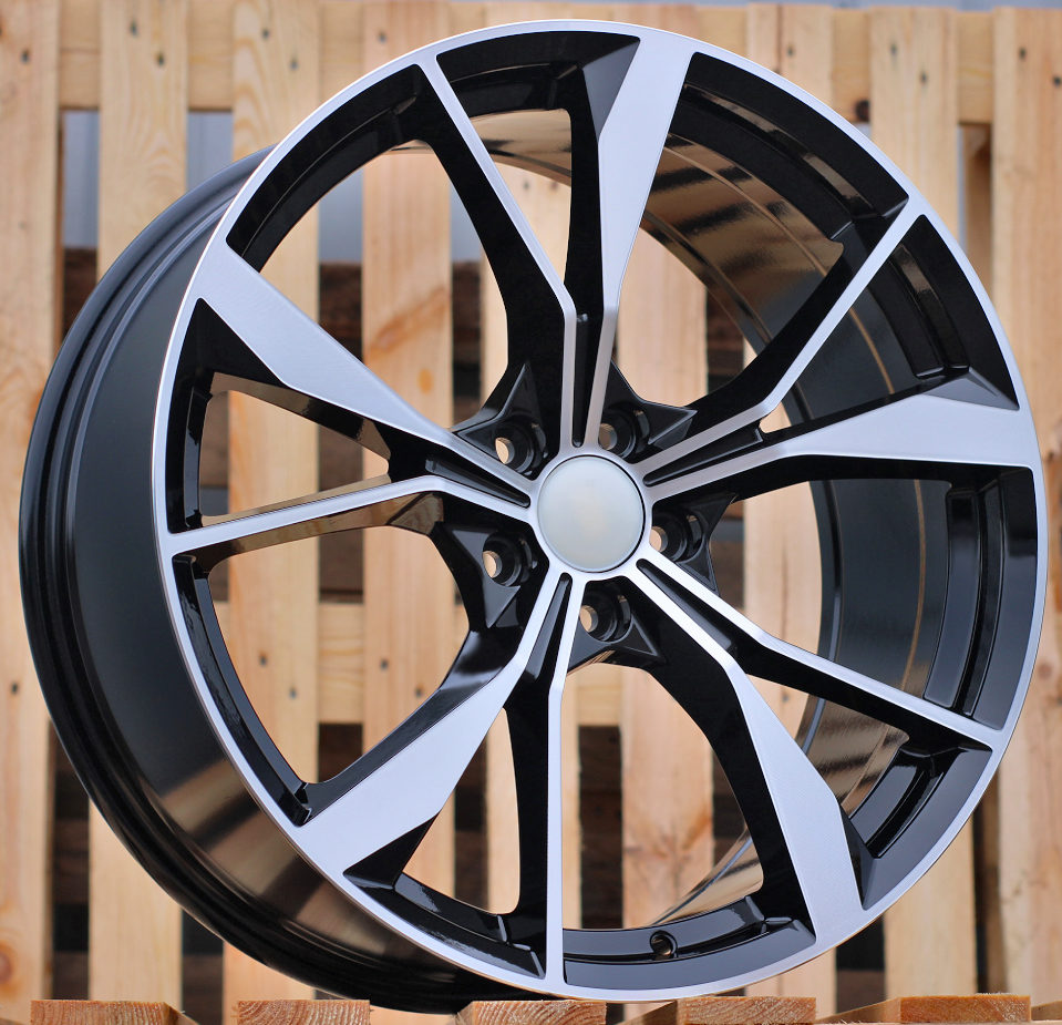 Diski R18 5x112 J8 ET41 RACINGLINE B5808 VW Black Polished