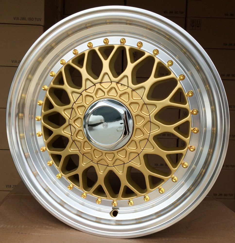 Diski R17 8x100/108 J7.5 ET35 RACINGLINE BY479 Yellow +Polished Lip