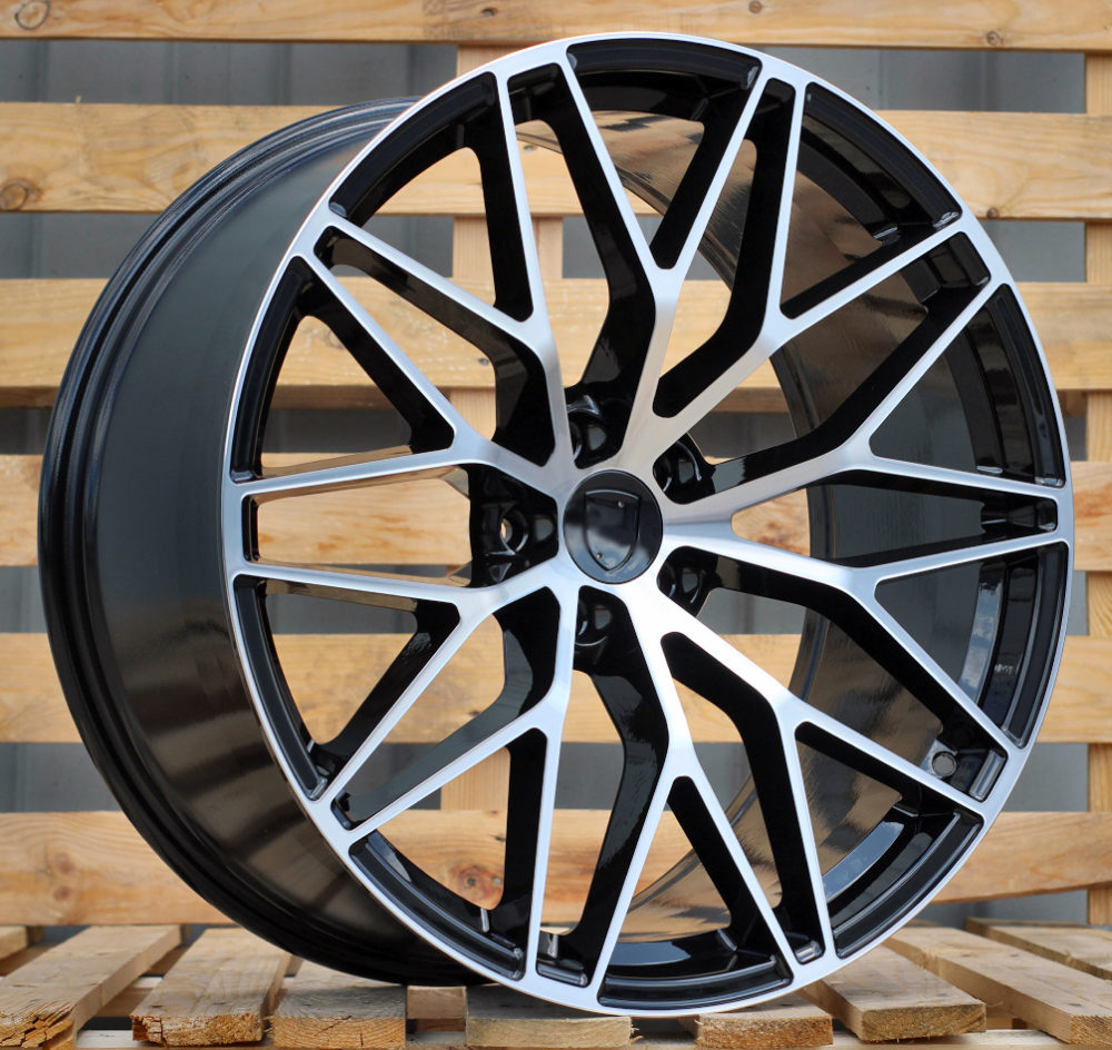 Diski R21 5x112 J9.5 ET26 RACINGLINE 3S1067 PORCHE Black Polished (Rear+Front)