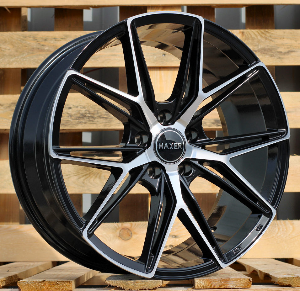 Diski R18 5x110 J8 ET28 HAXER HX043 Black Polished