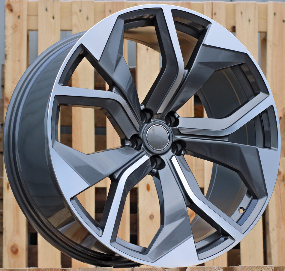 Diski R22 5x112 J10 ET26 RACINGLINE B1637 AUDI Grey Polished