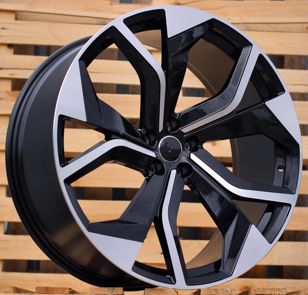 Diski R23 5x112 J10 ET20 RACINGLINE B1637 AUDI Black Polished