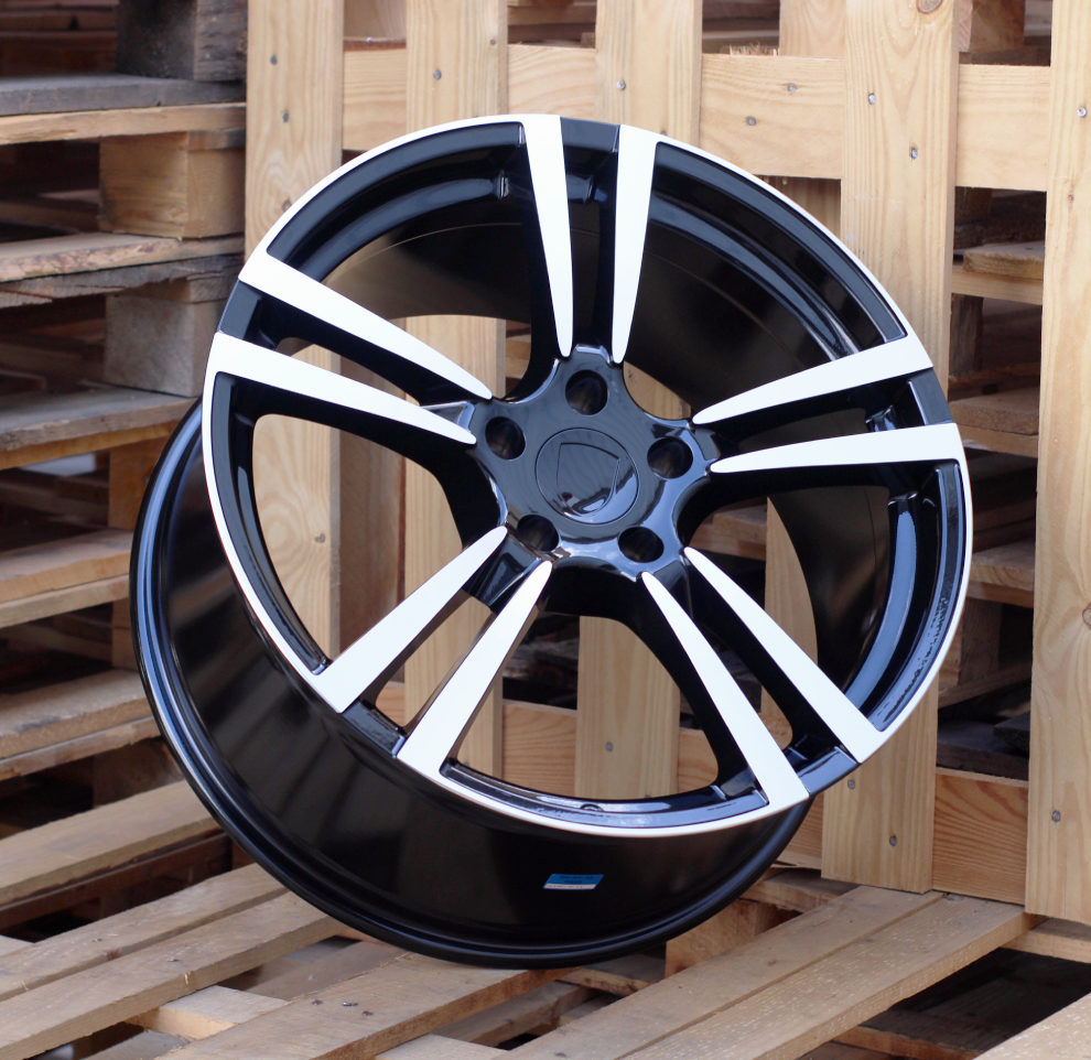 Diski R20 5x130 J9.5 ET55 RACINGLINE E946 PORCHE Black Polished (Rear+Front)