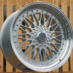 Diski R15 8×100/114.3 J8 ET15 RACINGLINE BY479 Silver +Polished Lip