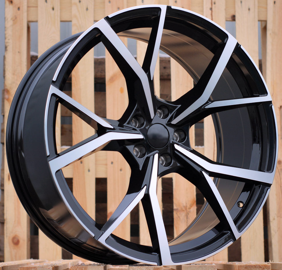 Diski R18 5x112 J7.5 ET45 RACINGLINE B5801 VW Black Polished