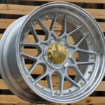 Diski R15 8×100/114 J8 ET30 HAXER HX025 Silver +Polished Lip