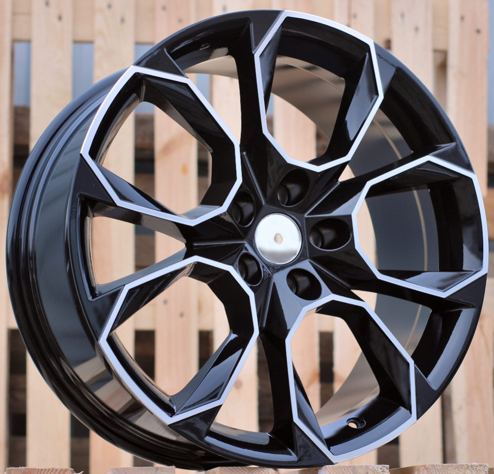 Diski R16 5x100 J6.5 ET40 RACINGLINE SK516 SKODA Black Polished