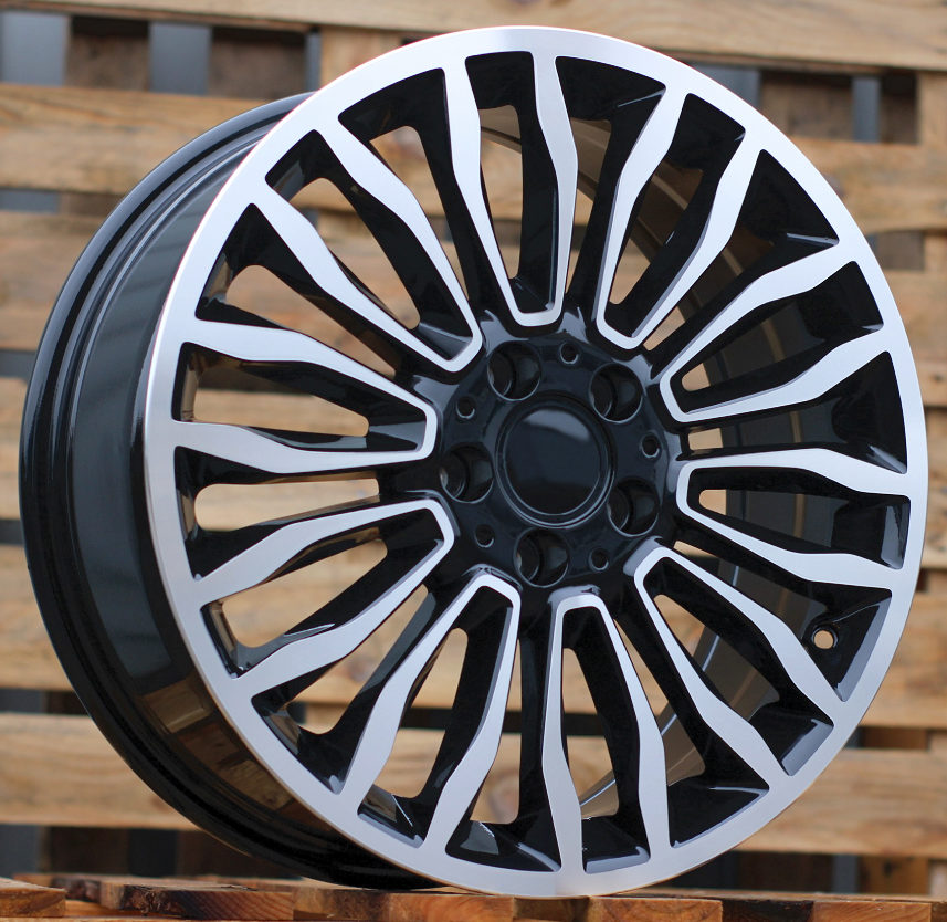 Diski R18 5x112 J7.5 ET52 RACINGLINE B1490 MERCEDES Black Polished