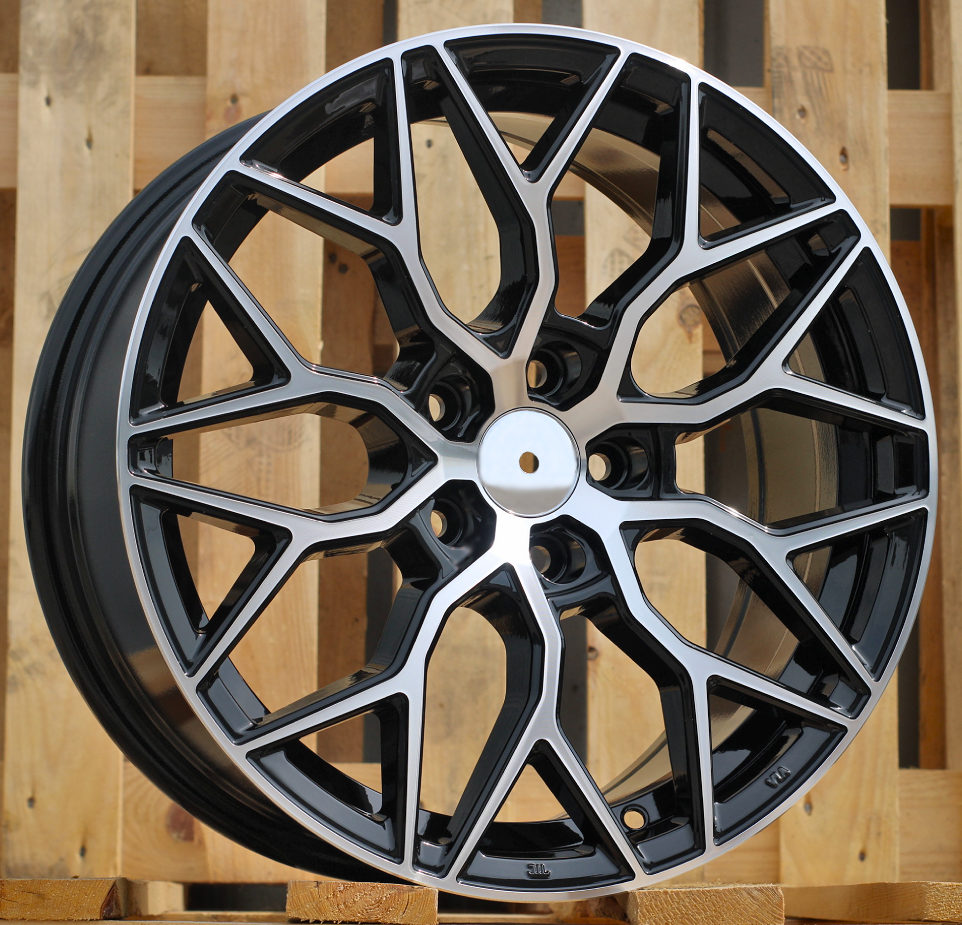 Diski R17 5x100 J7.5 ET40 RACINGLINE B5812 Black Polished