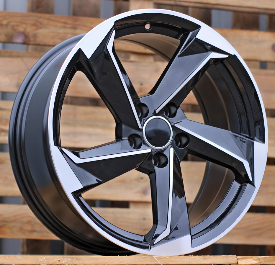 Diski R18 5x112 J8 ET35 RACINGLINE B5185 AUDI Black Polished