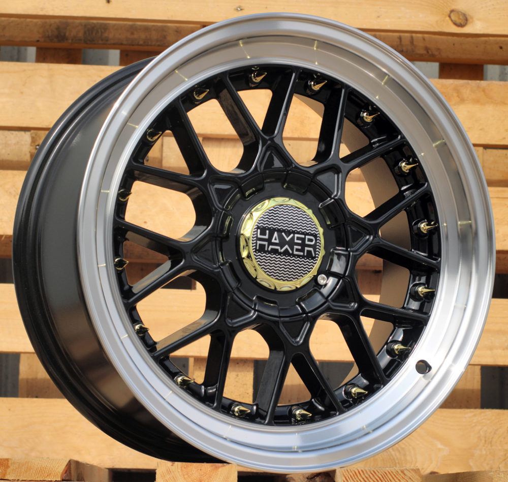 Diski R17 10x112/120 J8 ET30 HAXER L1880 Black +Polished Lip