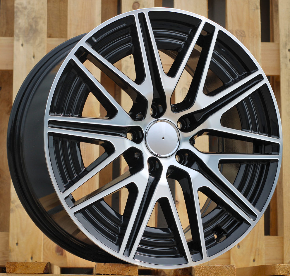 Diski R18 5x112 J7.5 ET40 RACINGLINE Y0102 MERCEDES Black Polished (Rear+Front)