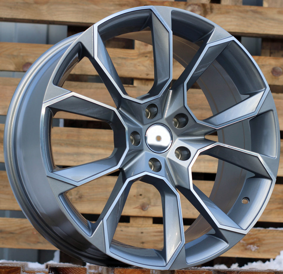 Diski R16 5x112 J6.5 ET46 RACINGLINE SK516 SKODA Grey Polished