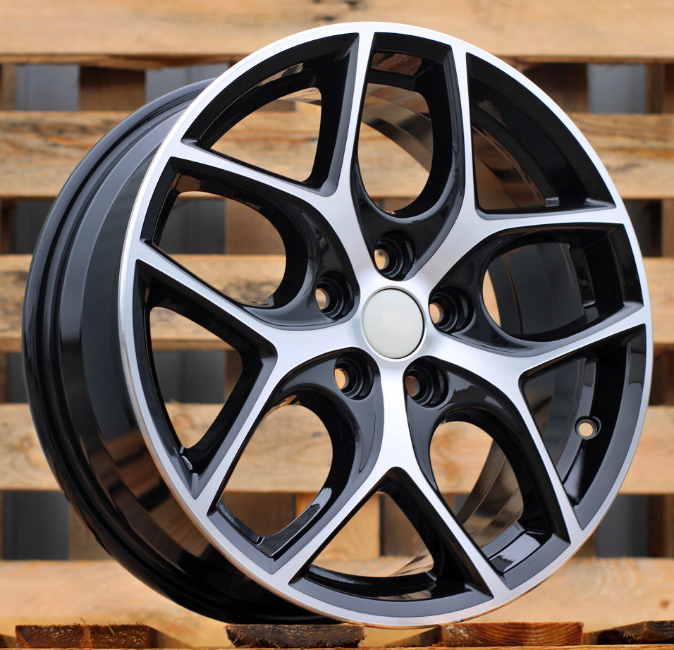 Diski R17 5x108 J7 ET50 RACINGLINE Y0058 FORD Black Polished