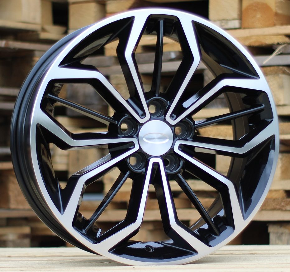 Diski R16 5x108 J6.5 ET50 RACINGLINE B5433 FORD Black Polished