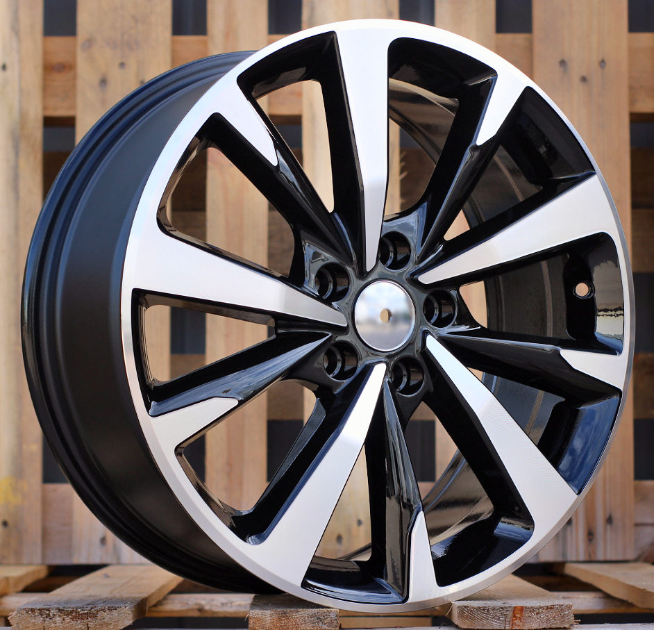 Diski R18 5x112 J7.5 ET46 RACINGLINE B5869 SEAT Black Polished