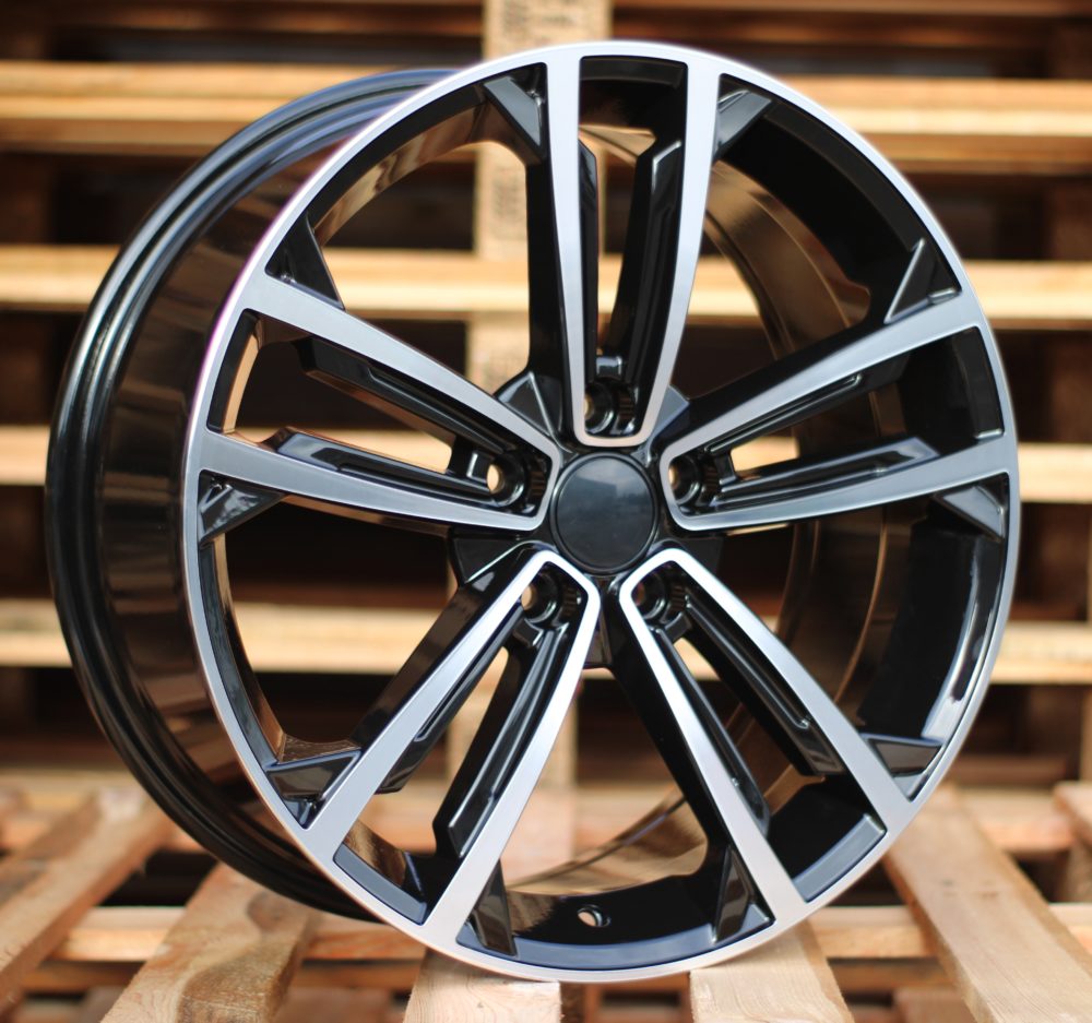 Diski R18 5x112 J7.5 ET45 RACINGLINE B1415 VW Black Polished