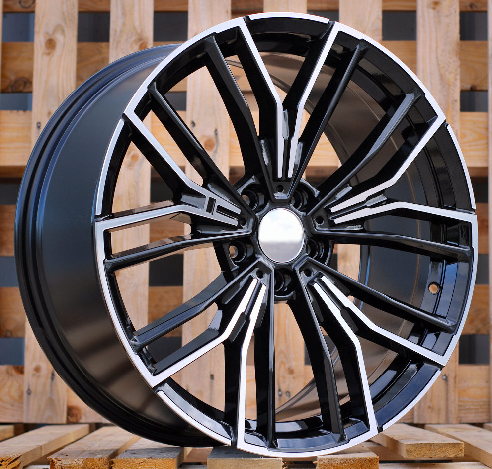 Diski R19 5x112 J9 ET44 RACINGLINE B5964 BMW Black Polished (Rear+Front)