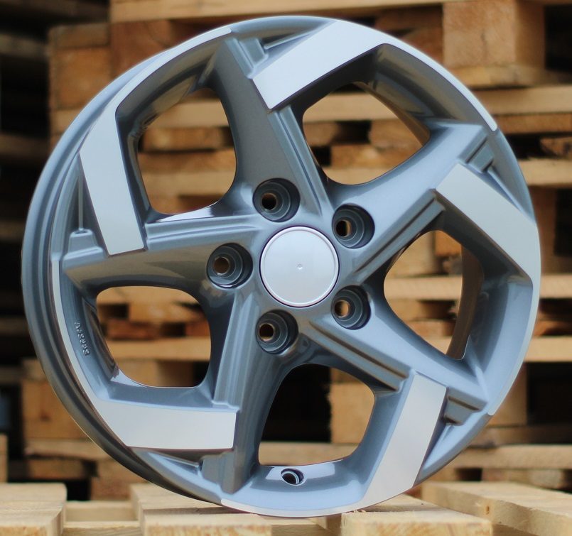 Diski R15 5x114.3 J6 ET39 RACINGLINE B0121 HYUNDAI Grey Polished