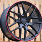 Diski R21 5×130 J10 ET35 RACINGLINE FE115 MERCEDES Black With Red Line