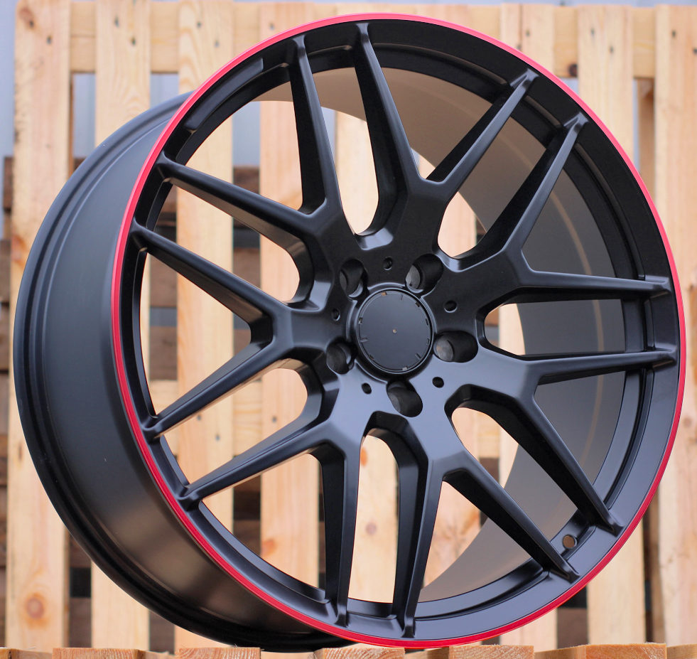 Diski R21 5x130 J10 ET35 RACINGLINE FE115 MERCEDES Black With Red Line