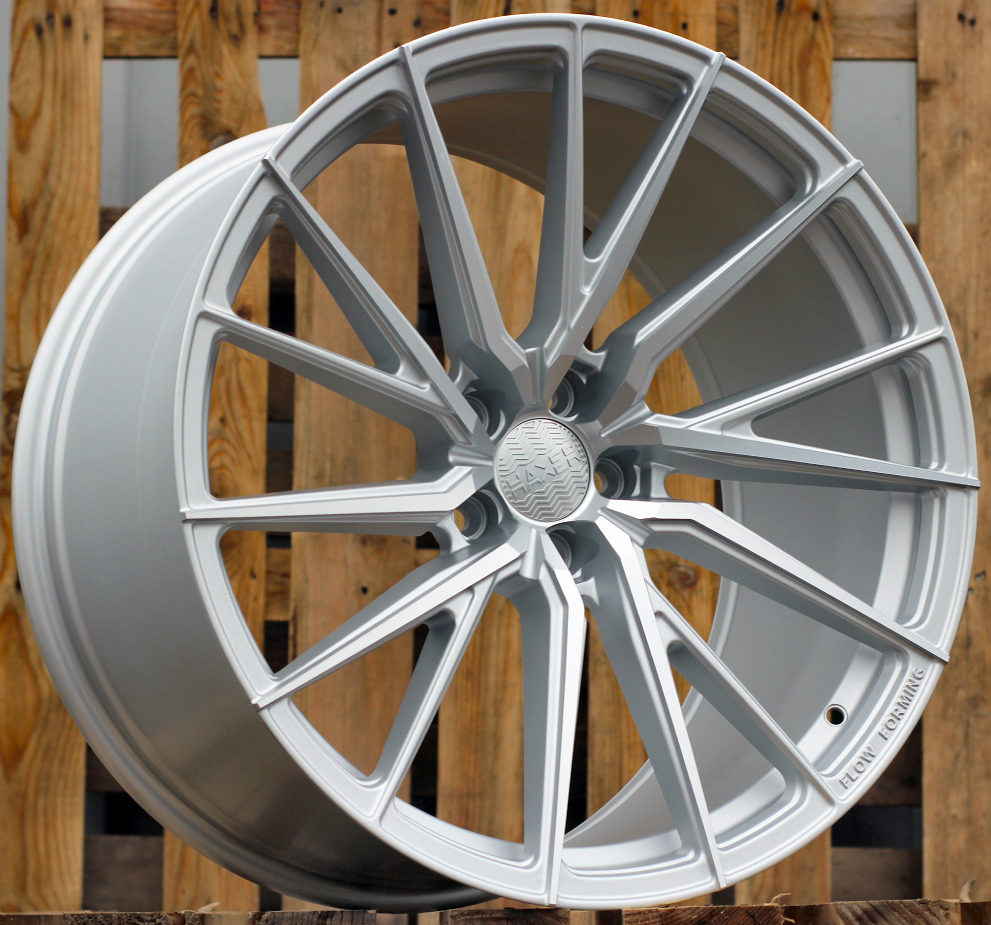 Diski R21 5x112 J11.5 ET38 HAXER HX06F Silver Polished Half Matt (Rear+Front)